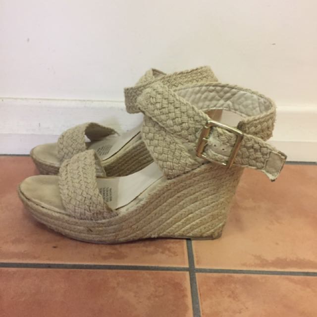 nude wedges for women