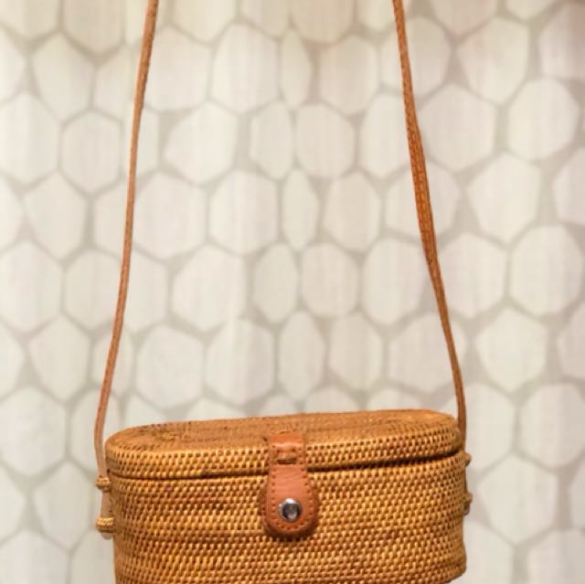 Oval rattan best sale bag