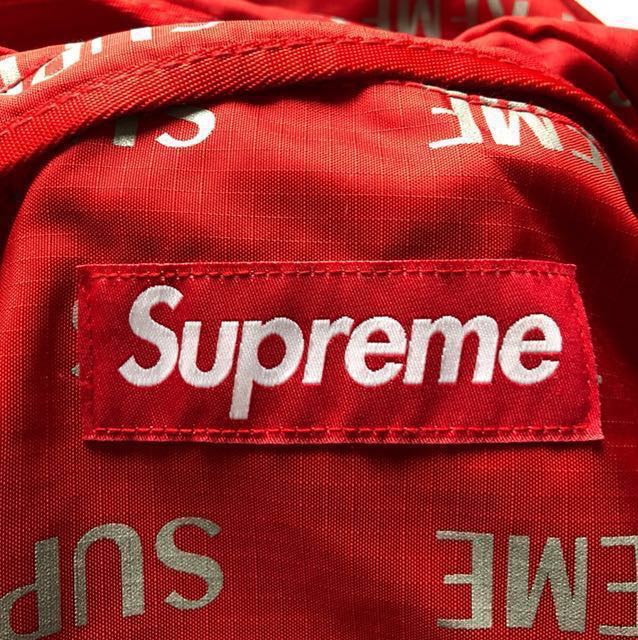 Supreme 3m reflective repeat backpack red hot sale