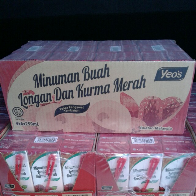 Yeo S Minuman Buah Longan Kurma Merah 24x250ml Food Drinks Drinks On Carousell