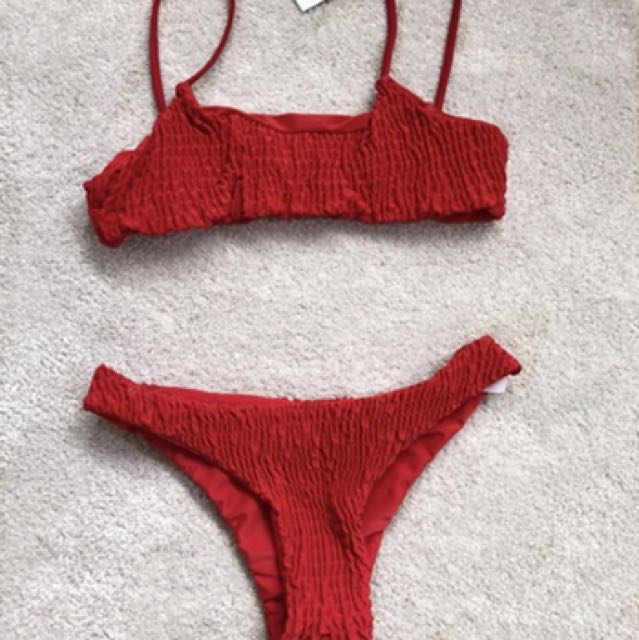 zaful smocked bikini