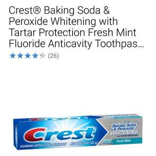 crest baking soda and peroxide whitening toothpaste
