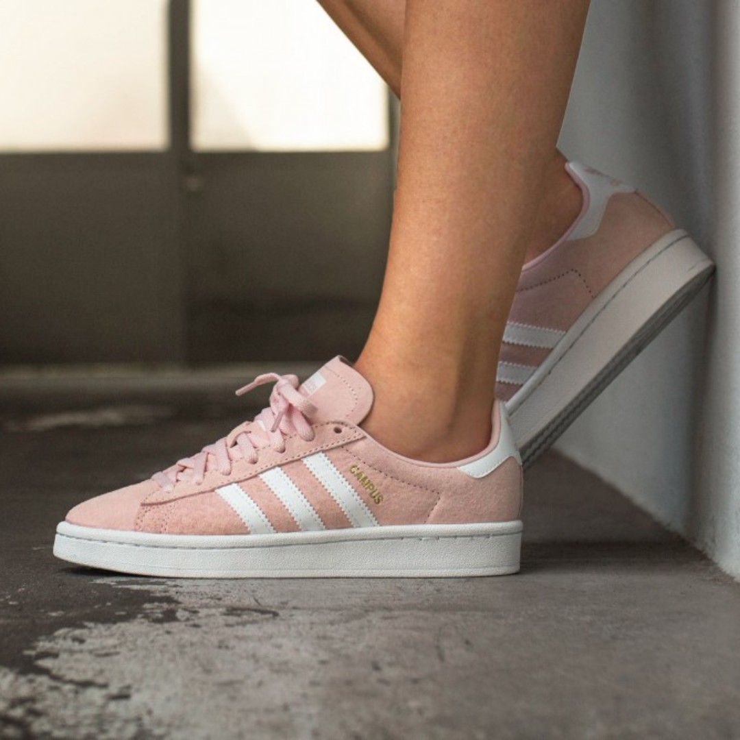 ADIDAS CAMPUS W (ICE PINK/FOOTWEAR WHITE/CRYSTAL WHITE), Women's Fashion,  Shoes on Carousell