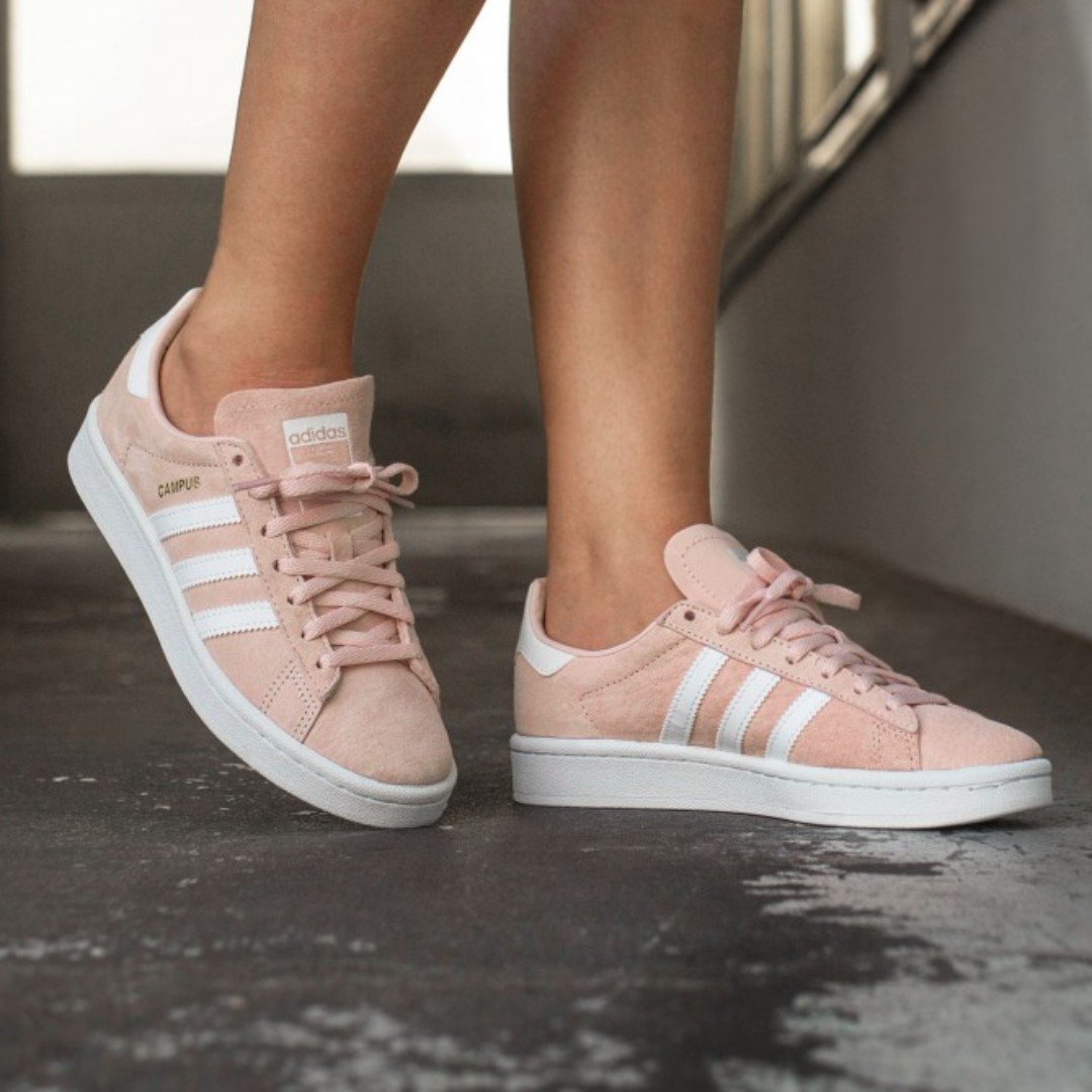 Mona Lisa Encogimiento Intacto ADIDAS CAMPUS W (ICE PINK/FOOTWEAR WHITE/CRYSTAL WHITE), Women's Fashion,  Footwear, Sneakers on Carousell
