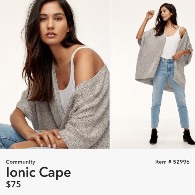 Aritzia ionic cape shop