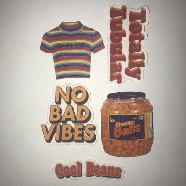 Cool retro tumblr stickers, Hobbies & Toys, Stationary & Craft, Craft