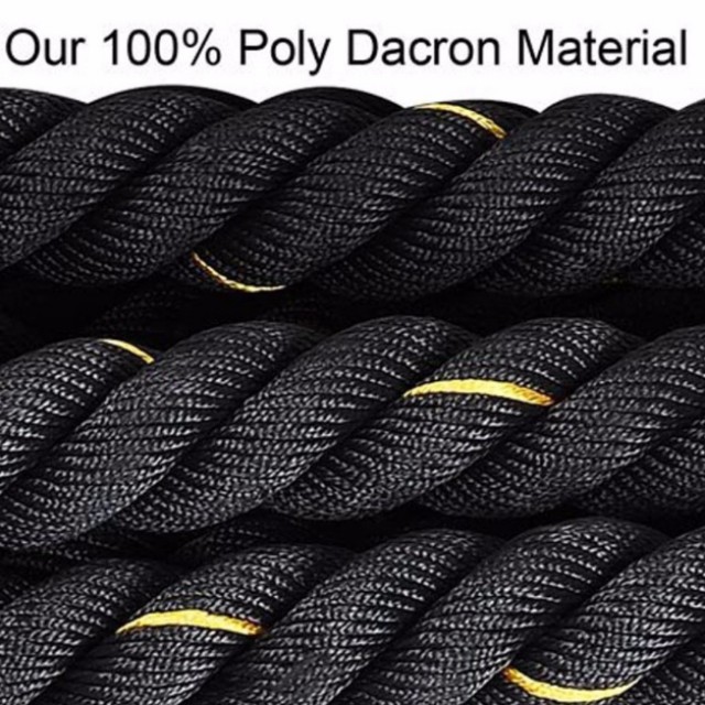 Dacron Material Heavy Black Dia Undulation Battle Rope Body