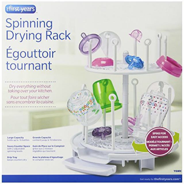 First years Spinning Bottle Drying Rack Babies Kids Nursing Feeding Weaning Toddler Feeding on Carousell