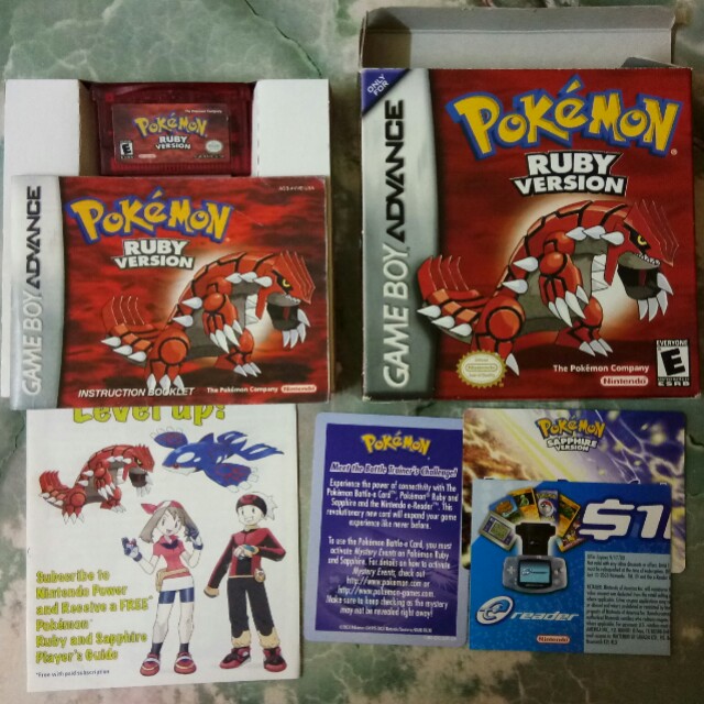 Gameboy Advance Pokemon Ruby Version Video Gaming Video Games On