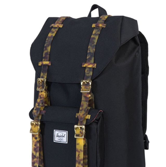 Herschel Supply Co. Little America mid volume backpack black tortoise shell Men s Fashion Bags Backpacks on Carousell