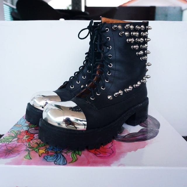 Jeffrey campbell sales platform combat boots