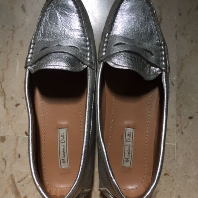 silver loafers for women