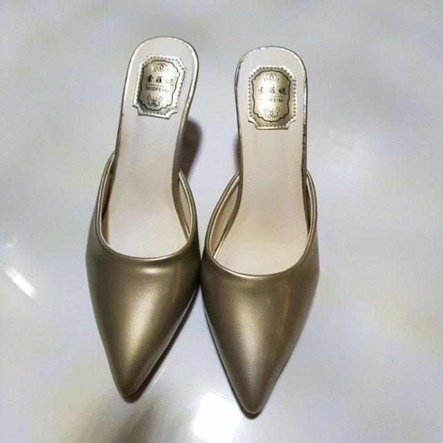 matt gold shoes