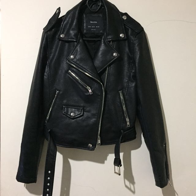 leather jacket bershka
