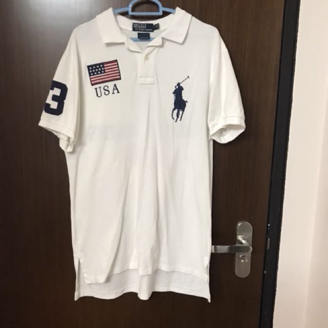 Ralph lauren polo hotsell shirt with american flag