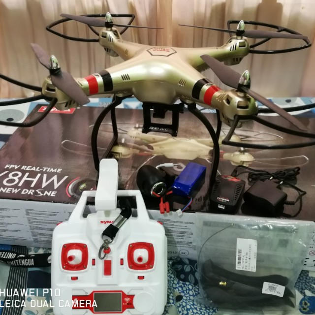 SYMA X8HW QUADCOPTER DRONE with X8 action cam upgrade kit TV