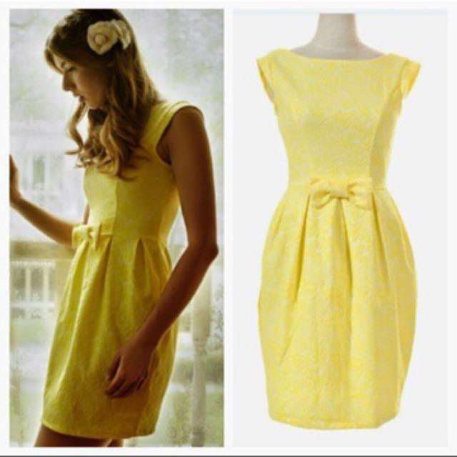 yellow tulip dress