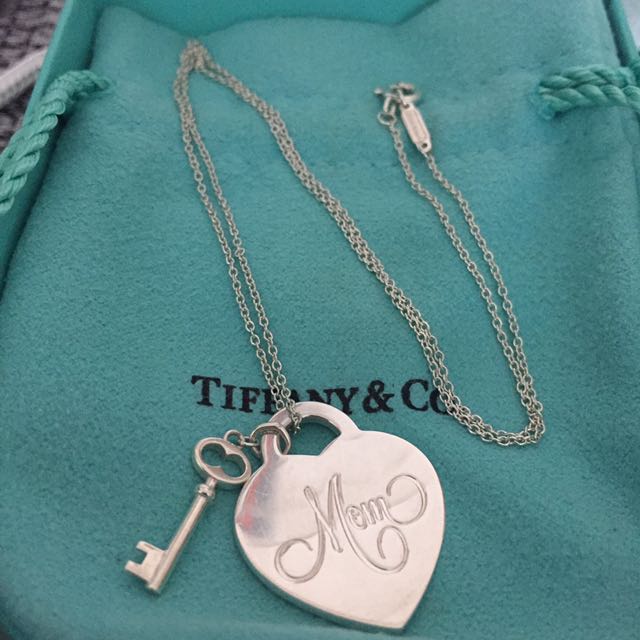 Tiffany mom heart tag duo pendant online