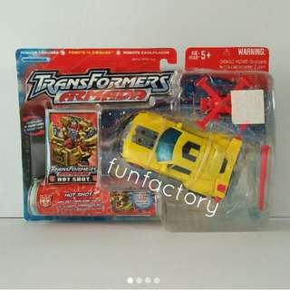 MOSC Transformers Armada Autobot Hot Shot & Mini Con Jolt Hasbro