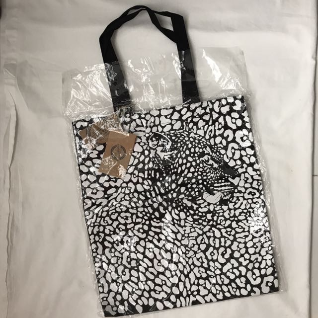 leopard print canvas tote