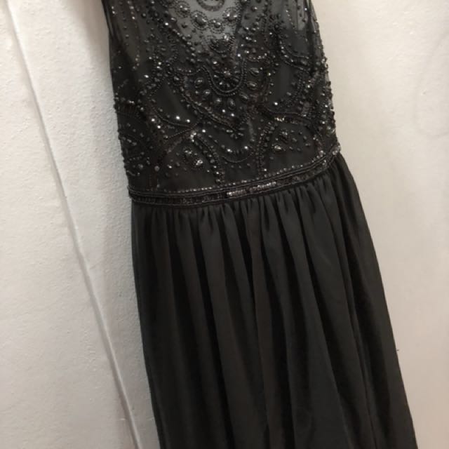 forever new black glitter dress