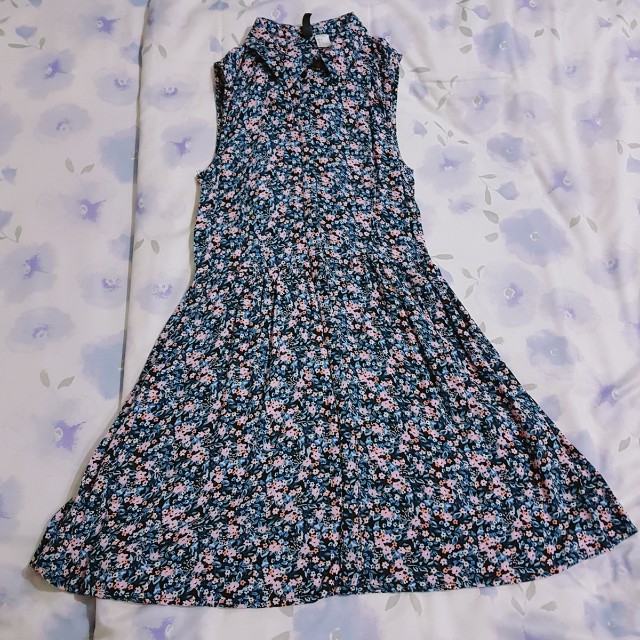 H M Divided Black Floral Dress Women S Fashion Clothes Dresses Skirts On Carousell