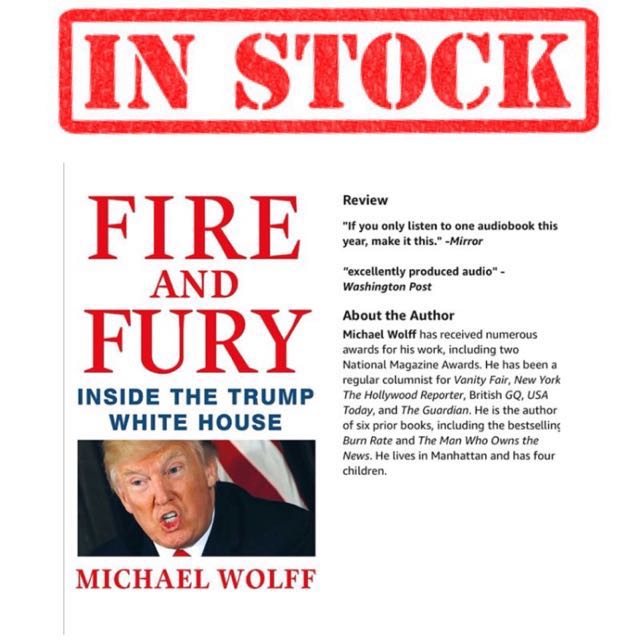 In Stock Fire And Fury Inside The Trump White House By Michael Wolff Hard Cover Books Stationery Fiction On Carousell