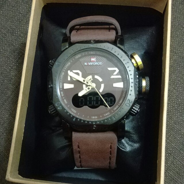 Naviforce NF9094M Male Dual Movt Watch Alarm Chronograph Men Wristwatch Men s Fashion Watches Accessories Watches on Carousell