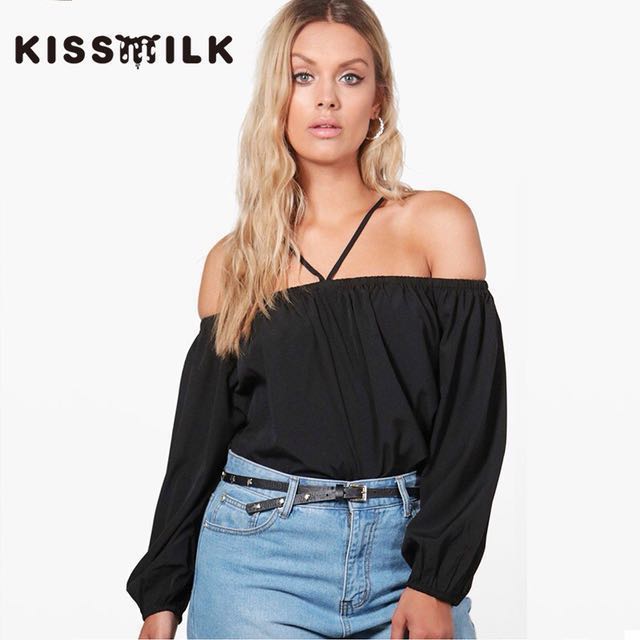 black off the shoulder top plus