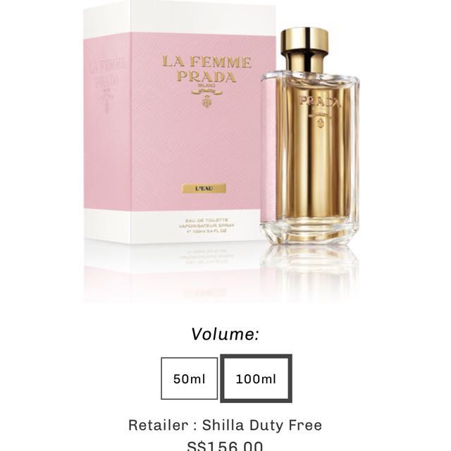PRADA LA FEMME L EAU EAU DE TOILETTE Beauty Personal Care Face Face Care on Carousell