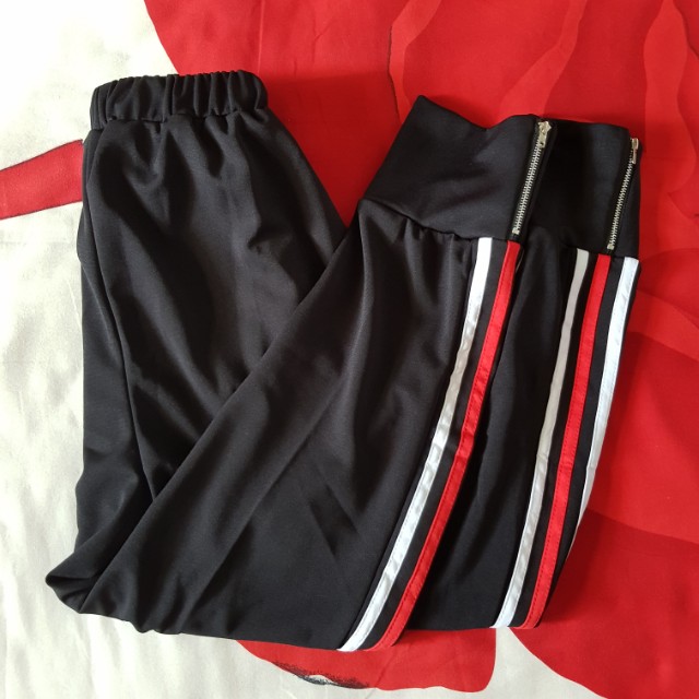 red and white striped bottoms