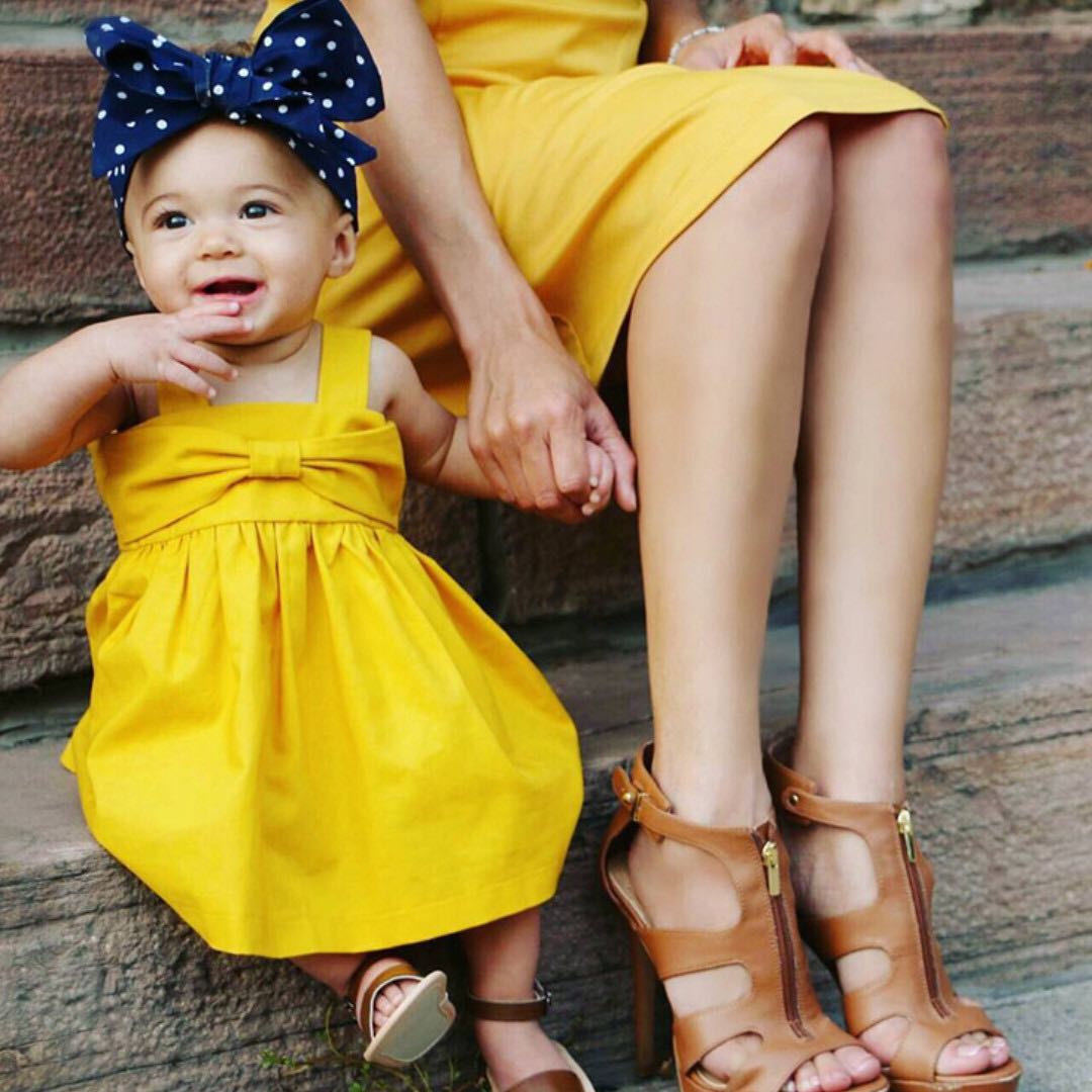 kids mustard dress