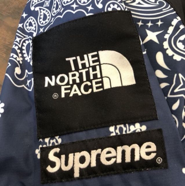 Supreme x tnf bandana jacket top
