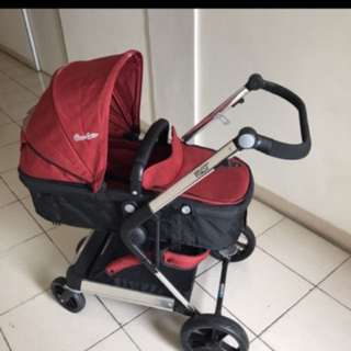 Stroller Baby Coco Latte Red Black