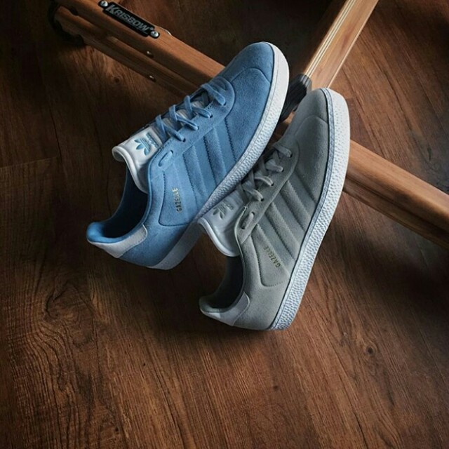 Adidas Gazelle II Trainer Decon Trace Olive Sea Blue Fesyen Wanita Sepatu di Carousell