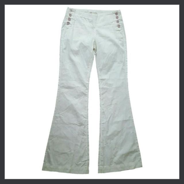 BCBG Flare Pants (Category: Other Bottoms) located in Imus. Submitted by Unused (Listing ID 153421048, Image 1). Description: In good condition Color - White Waist - 27" Lenght - 43".