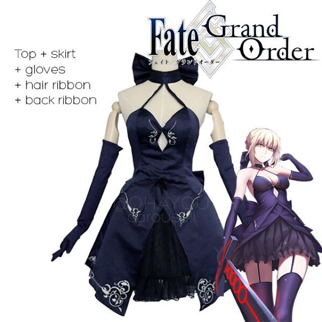 Fate Series FGO Saber Alter Dress Cosplay Costume ...