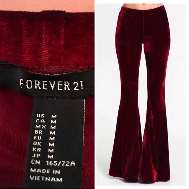 Velvet bell bottoms forever 21 cheap