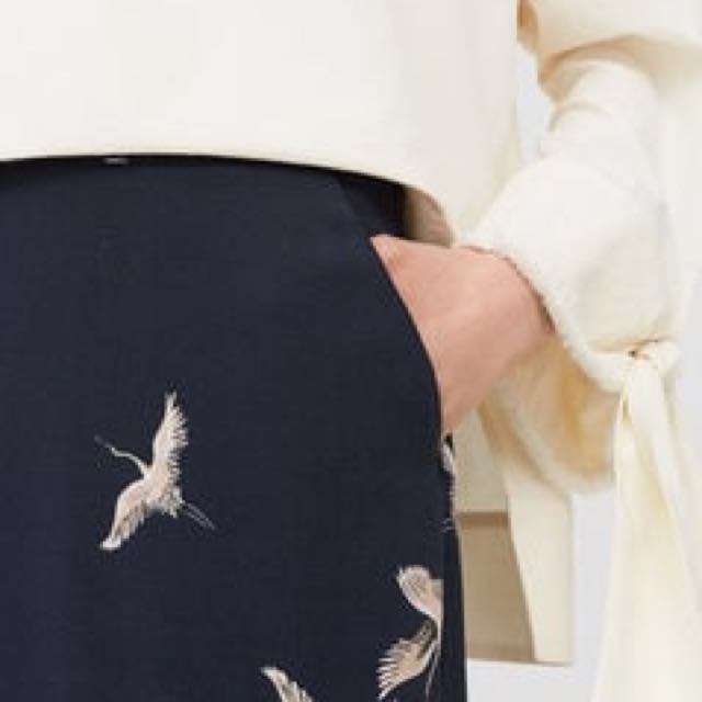 mango flowy printed trousers