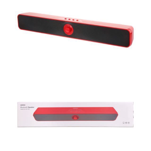Miniso Double horn Stereo Bluetooth Speaker Model DS 1338 Red