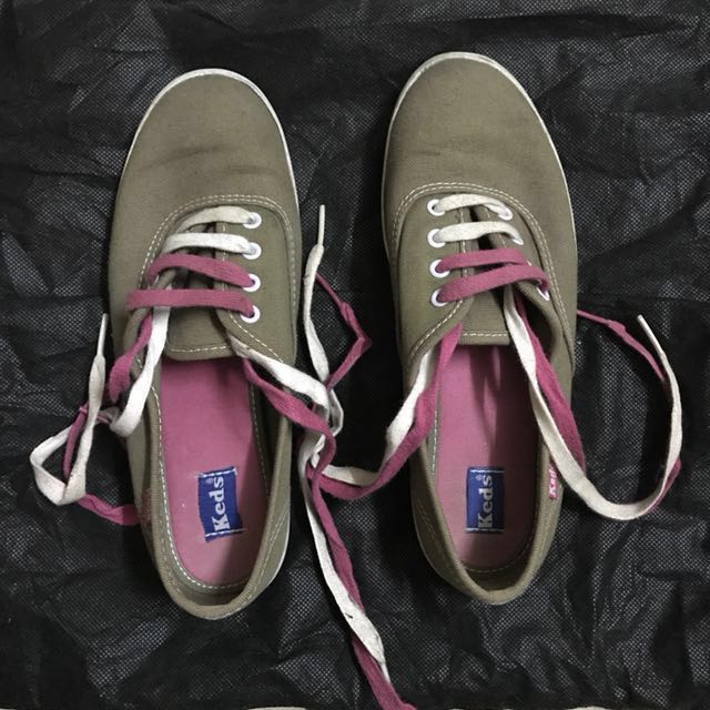 pink and green keds