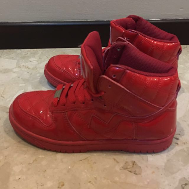 All red high top shoes hot sale