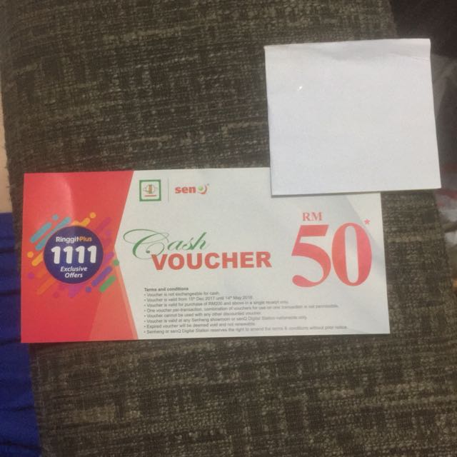 Senheng Senq Rm50 Cash Voucher Tickets Vouchers Gift Cards Vouchers On Carousell
