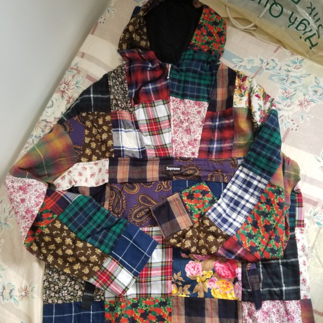 supreme patchwork anorak