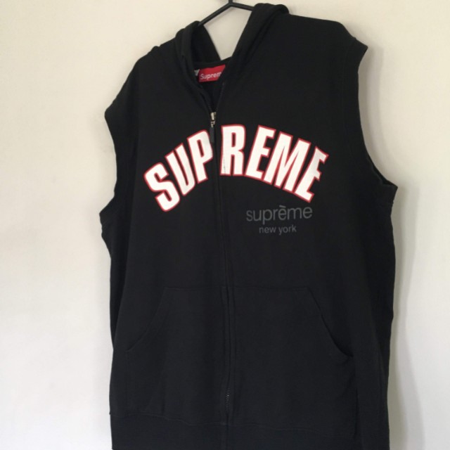 Supreme hot sale sleeveless hoodie