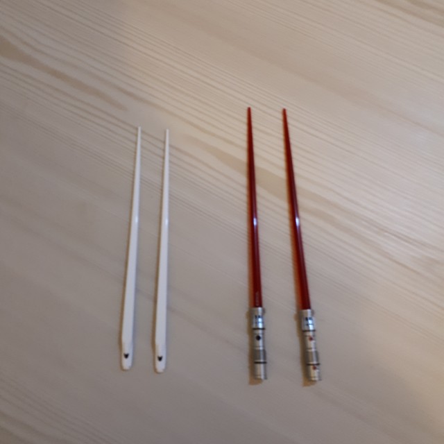 Unique Novelty Chopsticks 2 pairs 1) Star Wars Darth Maul Lightsaber 2