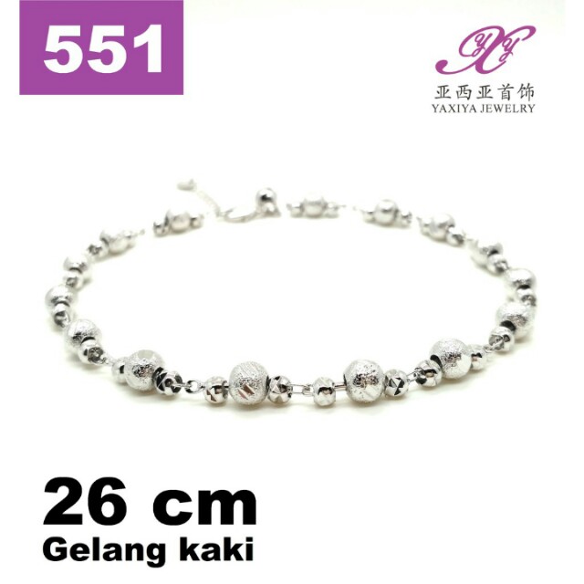 Gelang Kaki Emas Putih Dewasa  MODELEMASTERBARU