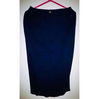 Navy Blue long pencil skirt