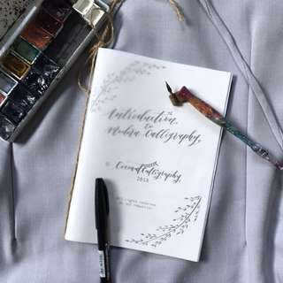 Modern calligraphy lettering basics booklet