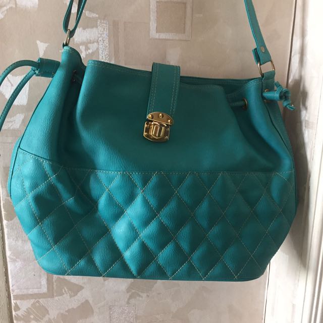 aqua blue bag